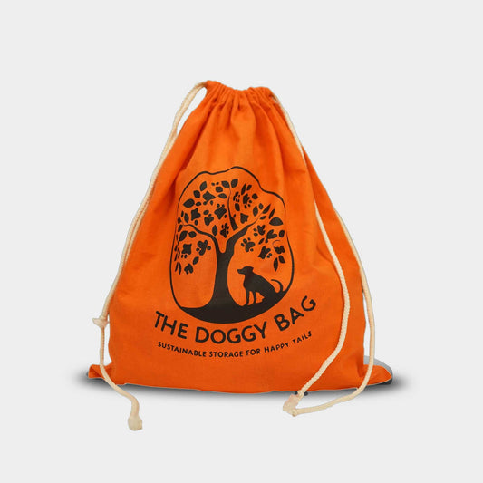 Orange - Cotton Drawstring Bag